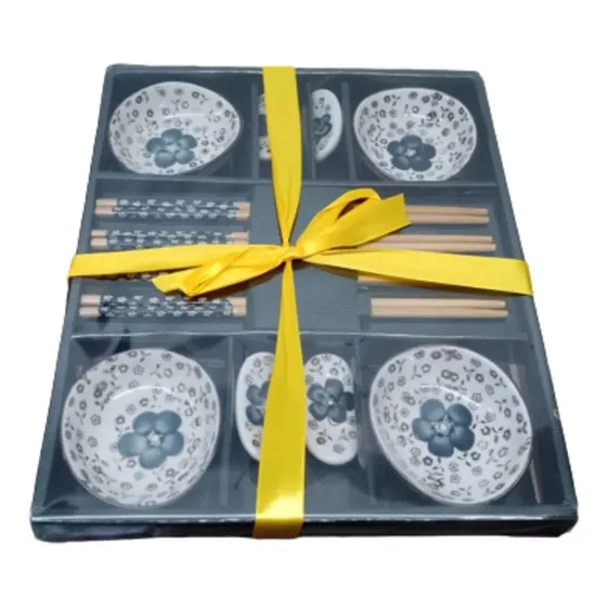 Set De Sushi De Porcelana Premium Caja Regalo 4 Personas