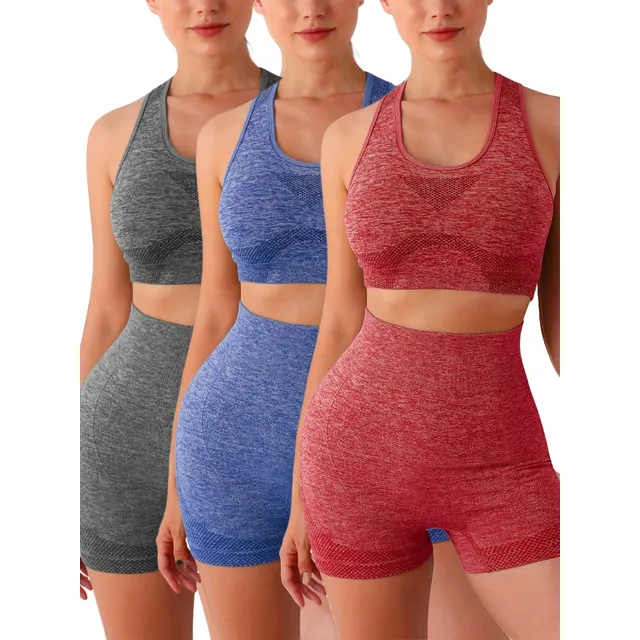 Kit 3 Conjunto Academia Fitness Levanta Bumbum Sem Costura