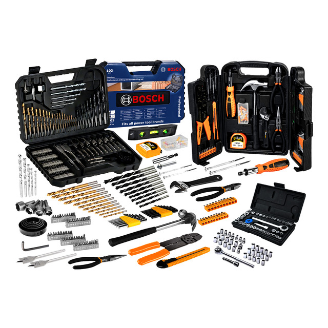 Jogo De Ferramentas Kit 169 Pçs C/ Maleta + 103 Peças Bosch