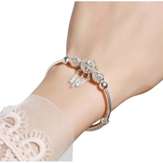 Pulsera De Plata De Ley 925. Brazalete Para Mujer