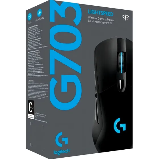 Logitech G703 Lightspeed Wireless Gaming Mouse Negro | Cuotas sin interés