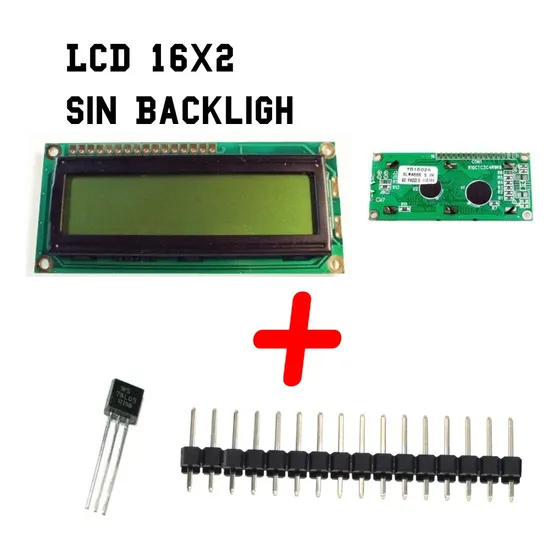 Pantalla Lcd 16x2 Verde/amarillo Sin Backlight