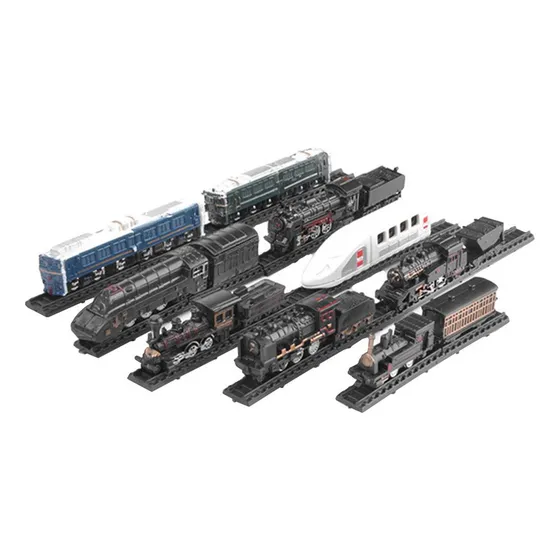 9 Piezas 1/1200 Escala De Montaje Modelo Tren Juguetes Mini