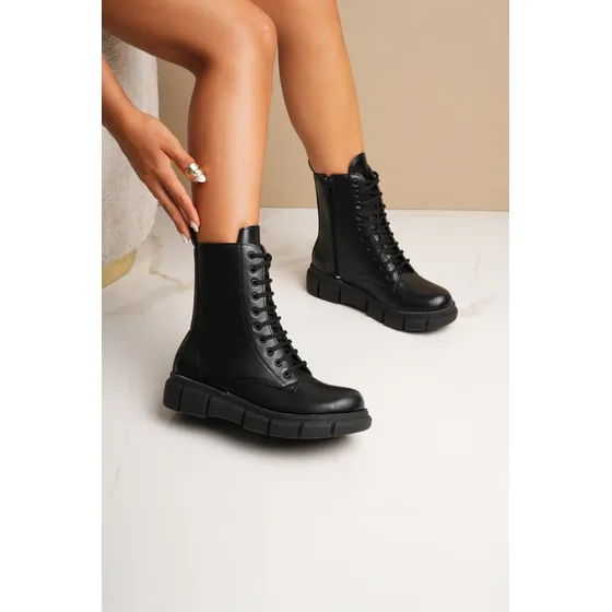 Borcego Veggie De Mujer Acordonado Bajos Comodos Renzo Full