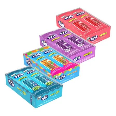 Kit 4 Caixas De Fini Tubes Sortidos - 48 Pacotes