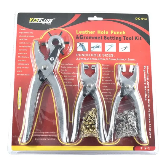 Set X3 Sacabocados Pinza Perforadora Ojalillos Ojales Uso Pr
