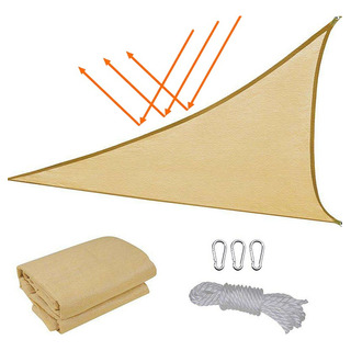 Malla De Sombra Beige 5mx5mx5m, Estilo Triángulo Con Accesor Malla De Sombra Beige 5mx5mx5m, Estilo Triángulo Con Accesor