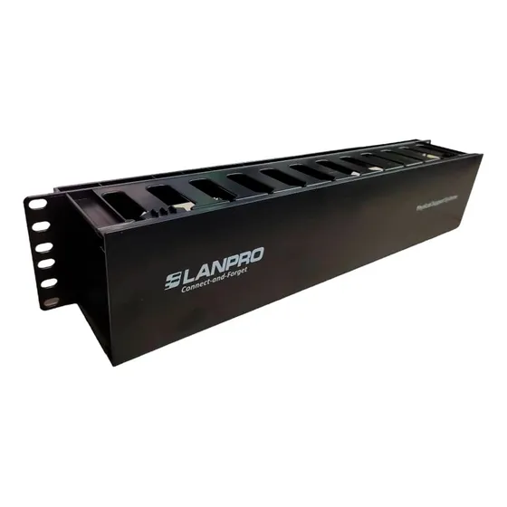 Organizador Horizontal Para Rack Gabinete Plástico 2u Lanpro