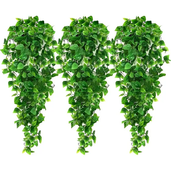 Plantas Vid Matas Artificiales Hojas Hiedra Paquete De 3