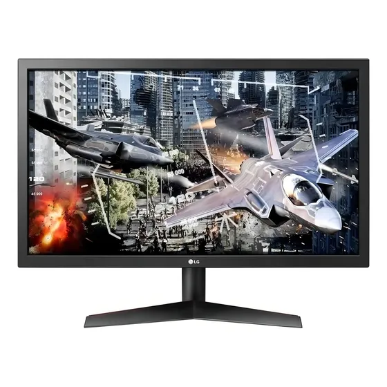 Monitor Gamer Led Full Hd 24'' 144hz 1ms 24gl600f-b Hdmi LG Cor Preto 127/220V