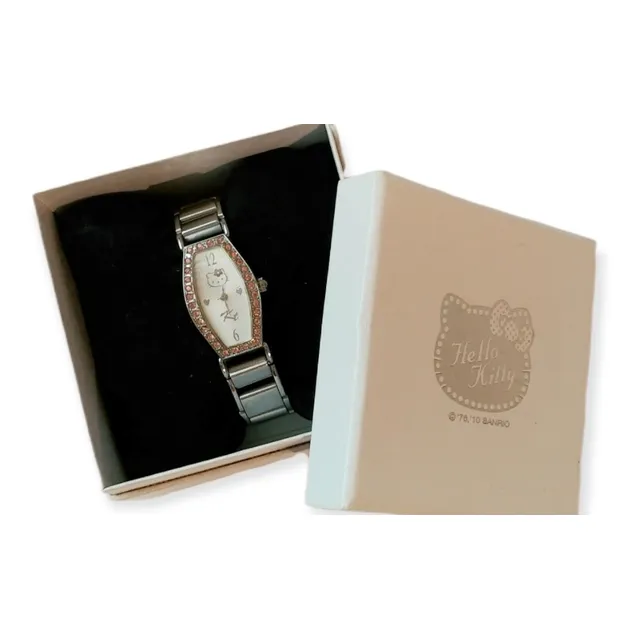 Reloj Metálico De Pulsera Hello Kitty Original Sanrio Dama