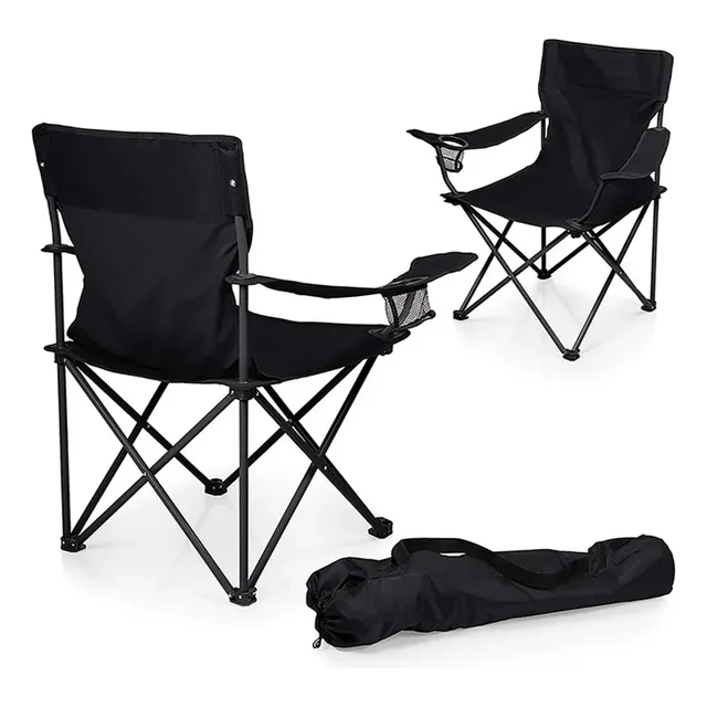Silla Playera Grande Plegable Playa Camping Porta Vaso