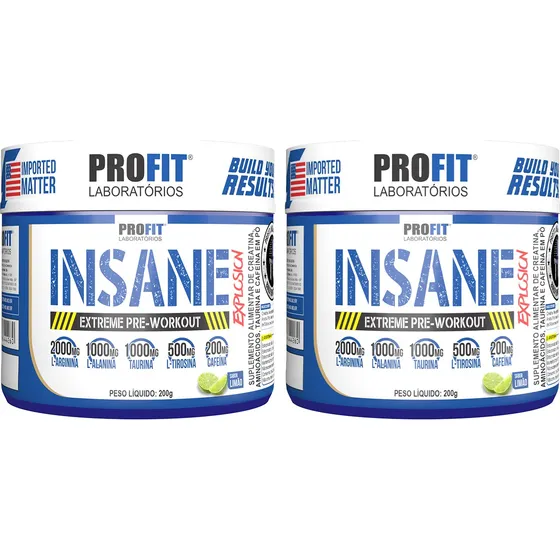 2x Pré-treino - Insane Explosion - Pote 200g - Profit