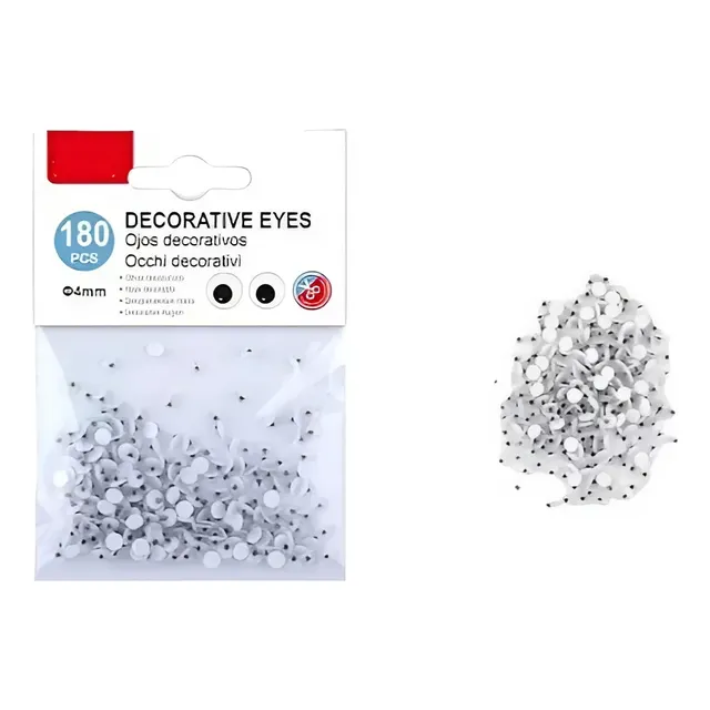 180 Ojos Locos 4mm Decoración Manualidades Escolar
