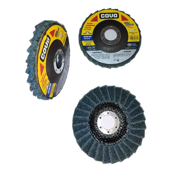 Disco De Pulir Flap 4´´ 1/2 Grano Fino Covo.