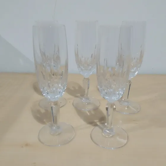 6 Copas De Cristal Tallado Aleman Para Champaña Oferta 