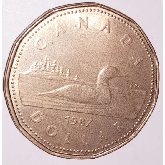 Moneda Canadá 1987 1 Dólar Dollar
