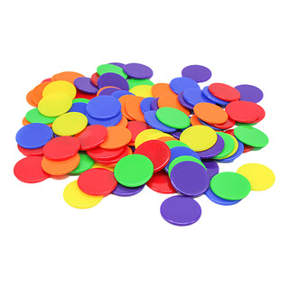 100 Contadores De Matemáticas De Colores 19mm Sólido 100 Contadores De Matemáticas De Colores 19mm Sólido