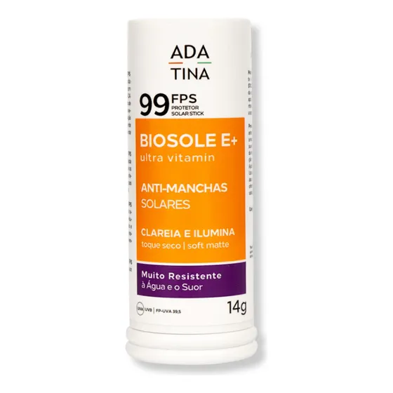 Protetor Solar Ada Tina Biosole Stick Clareador Fps99 14g