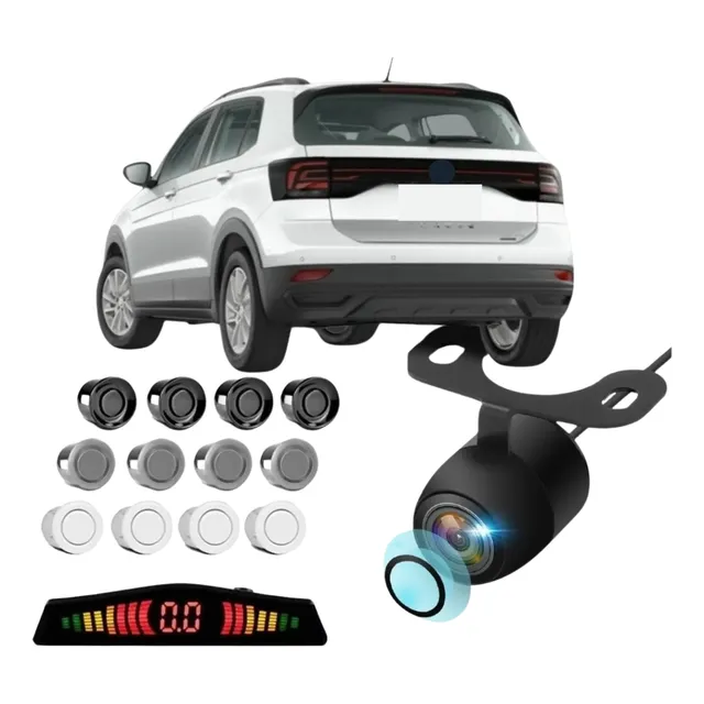 Kit Camera Colorida + Sensor Ré Volkswagen T-cross 2020 2021
