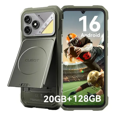 Cubot Kingkong Dura Robusto Dual Sim 128 Gb Verde 8 Gb Ram (ampliable Hasta 20 Gb) 2 Baterías Extraíbles de 5000 mAh + Cargador de Baterías Android 16