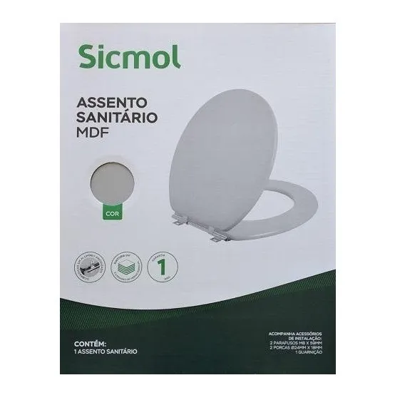 Asiento Tapa De Inodoro Madera Nordico Blanco 358x428mm Pg