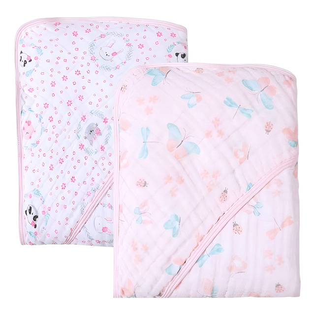 Kit 2 Toalhas Fraldas De Banho Bebê C/capuz Soft Macia Rosa Kit 2 Toalhas Fraldas De Banho Bebê C/capuz Soft Macia Rosa