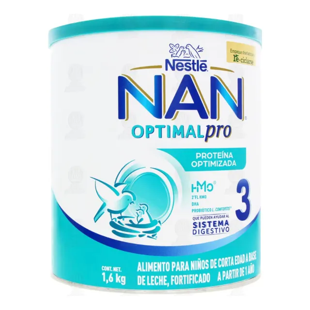 Nestlé Nan Optimal Pro 3 Polvo 1600g Lactosa Gluten Free