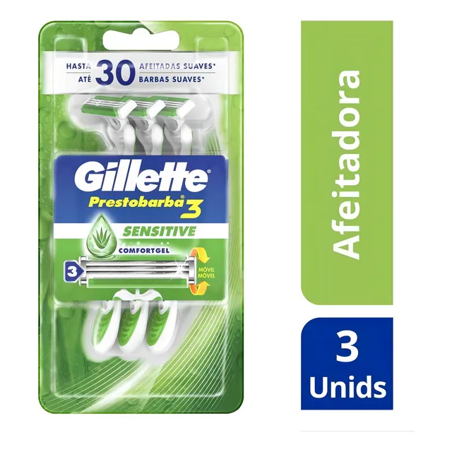 Rastrillos Desechables Gillette Prestobarba3 Sense 3 Piezas