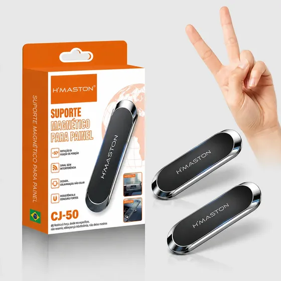 Kit 2 Suporte Celular Carro Magnético H Maston Imã Painel