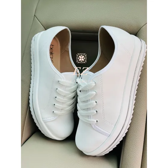 Tênis Casual Moleca Beira Rio Original Flatform Listras Femi