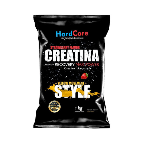 Suplemento en polvo Hardcore Nutrition  Creatina sabor frutilla en sachet de 1kg
