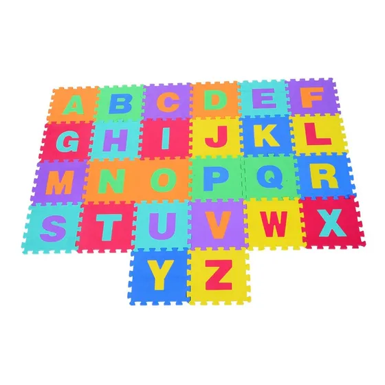 Alfombra Puzzle Goma Eva 29 X 29 Cm Letras Flaber