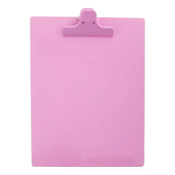 Prancheta A4 Acrílico Vertical Com Pegador Marshmallow Rosa