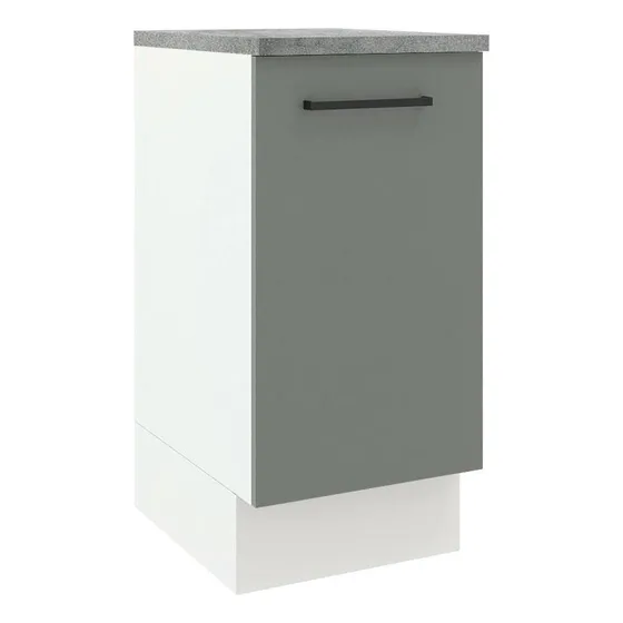 Encimera Madesa Agata de 40 cm con 1 puerta, color blanco y gris