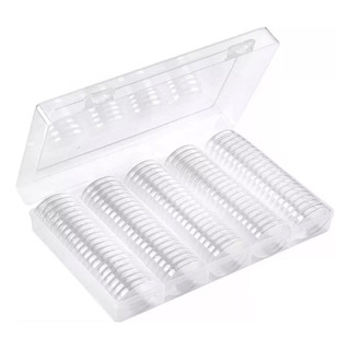 100 Capsulas 30mm Para Monedas Antiguedades Y Caja Plastico 100 Capsulas 30mm Para Monedas Antiguedades Y Caja Plastico