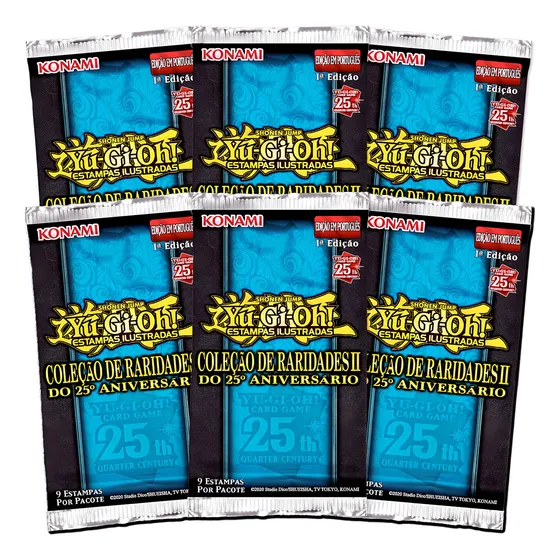 Yugioh 6 Booster Coleção Raridades 2 Aniversário Português Yu Gi Oh