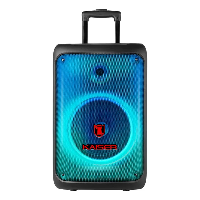 Bafle Profesional 12puLG Kaiser 16,000 W/micrófono, Ksw-3012 Color Negro