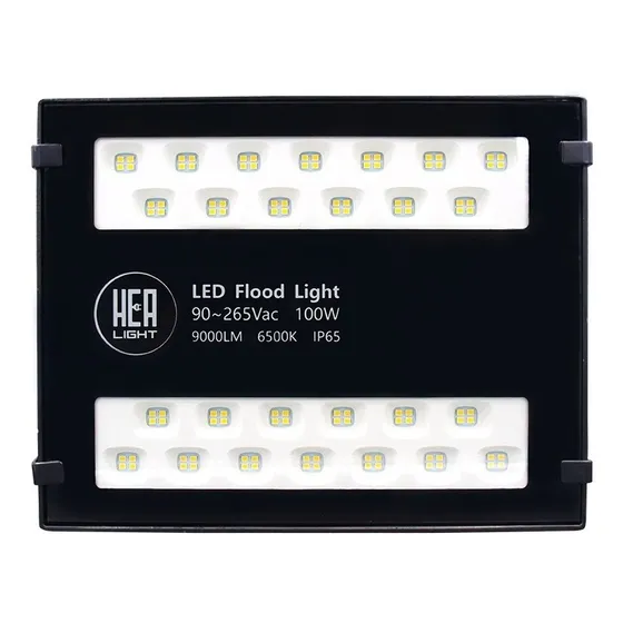 Reflector Led Cuadrado Smd 100w 2 Lineas Multivoltaje Ip65
