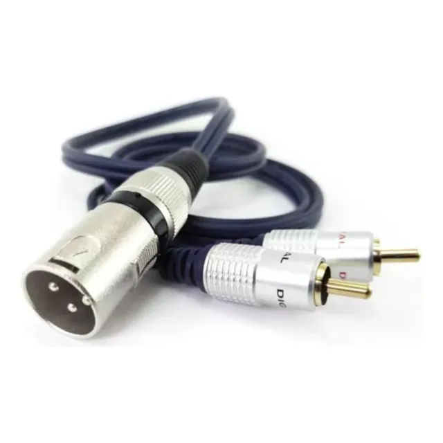 Cable De Audio Xlr Macho (canon) A 2 Rca Macho 1.8 Mts