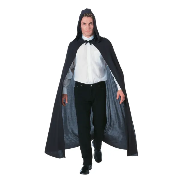 Capa Negra Con Capota Purga Monja Terror Disfraz Halloween