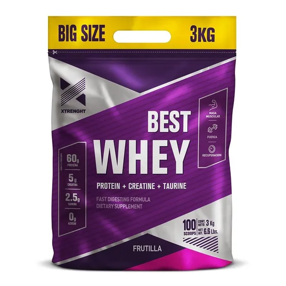 Best Whey Protein 3 Kg Xtrenght Proteína+creatina Y Taurina