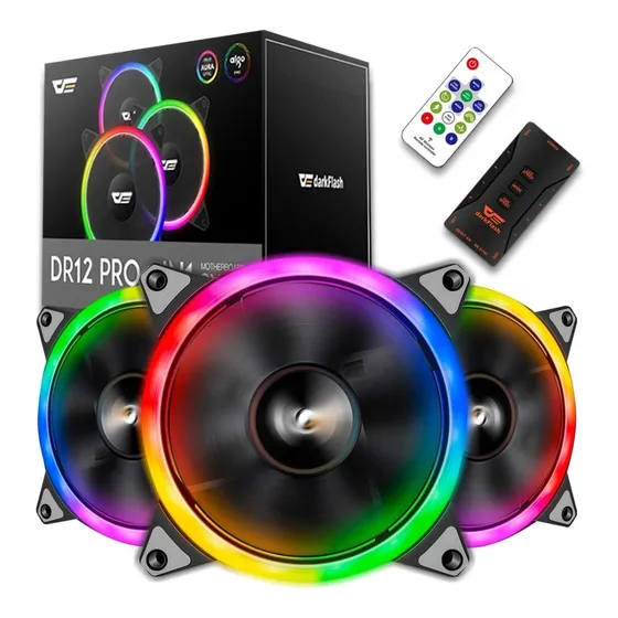 Cooler Fan Aigo Dr12 Pro Argb D/face 3 Fans +controladora+ir