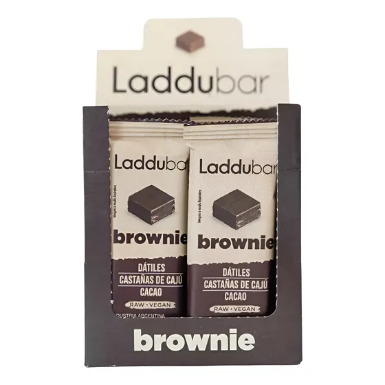 Barras Brownie De Dátiles, Caju Y Cacao Laddubar 30g Por 12u