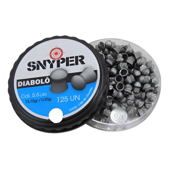 12x Chumbinho Snyper Diabolô Cal. 5,5mm - Total 1500un