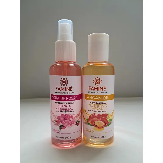 Pack De Aceite De Argan Y Agua De Rosas Corporal