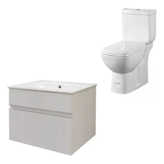Water Inodoro Alto Con Encimera Loza 61x46 Mueble Acra