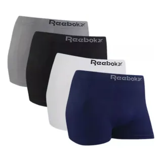 Kit 4 Cuecas Boxer Masculina Reebok Sem Costura Microfibra Kit 4 Cuecas Boxer Masculina Reebok Sem Costura Microfibra