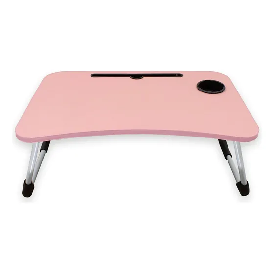 Mesa Para Desayuno con Frente Curvo Base Plegable con Antideslizante El Regalón Home Color Azul