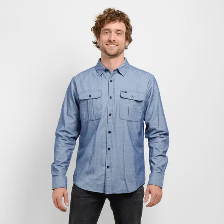 Camisa Micro Cotele Landmarked Azul